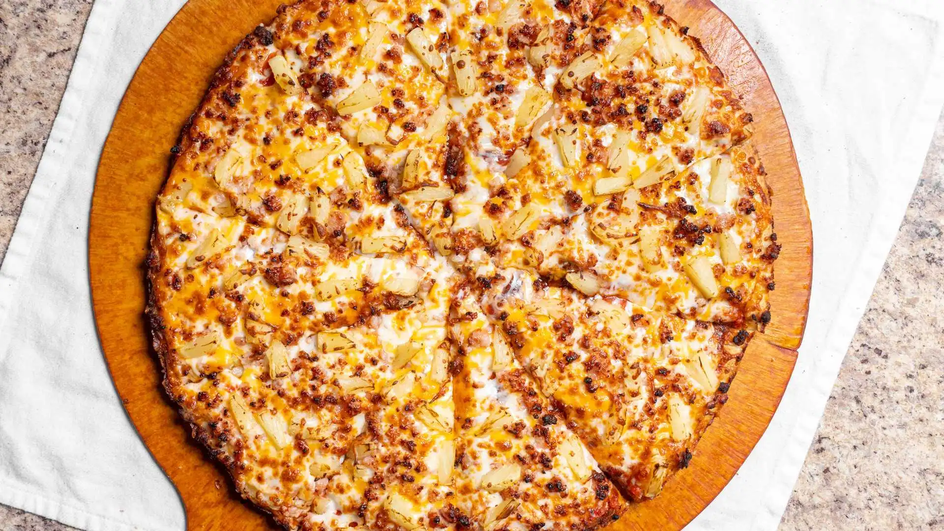 Hawaiian Pizza at Pizza 64 Millwoods Edmonton